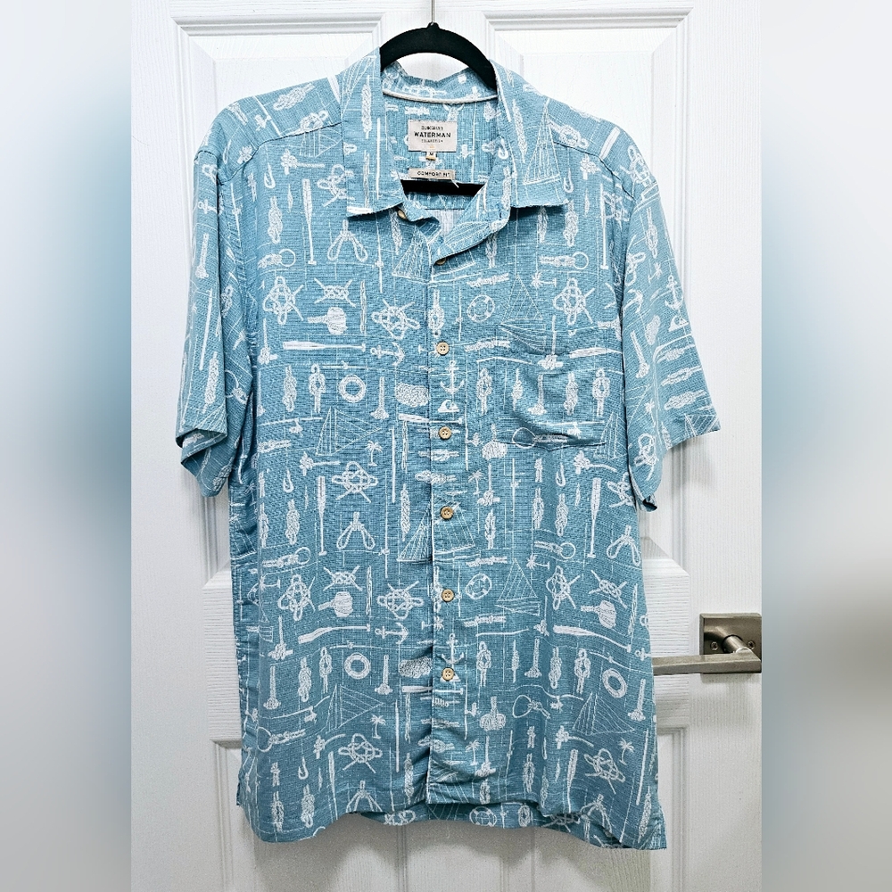 Quicksilver Watermans Collection Comfort Fit Blue Nautical Knots